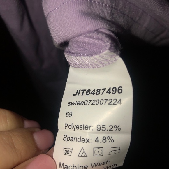 Shein Solid Purple Crop Top with Button Up Detail - Picture 9 of 11